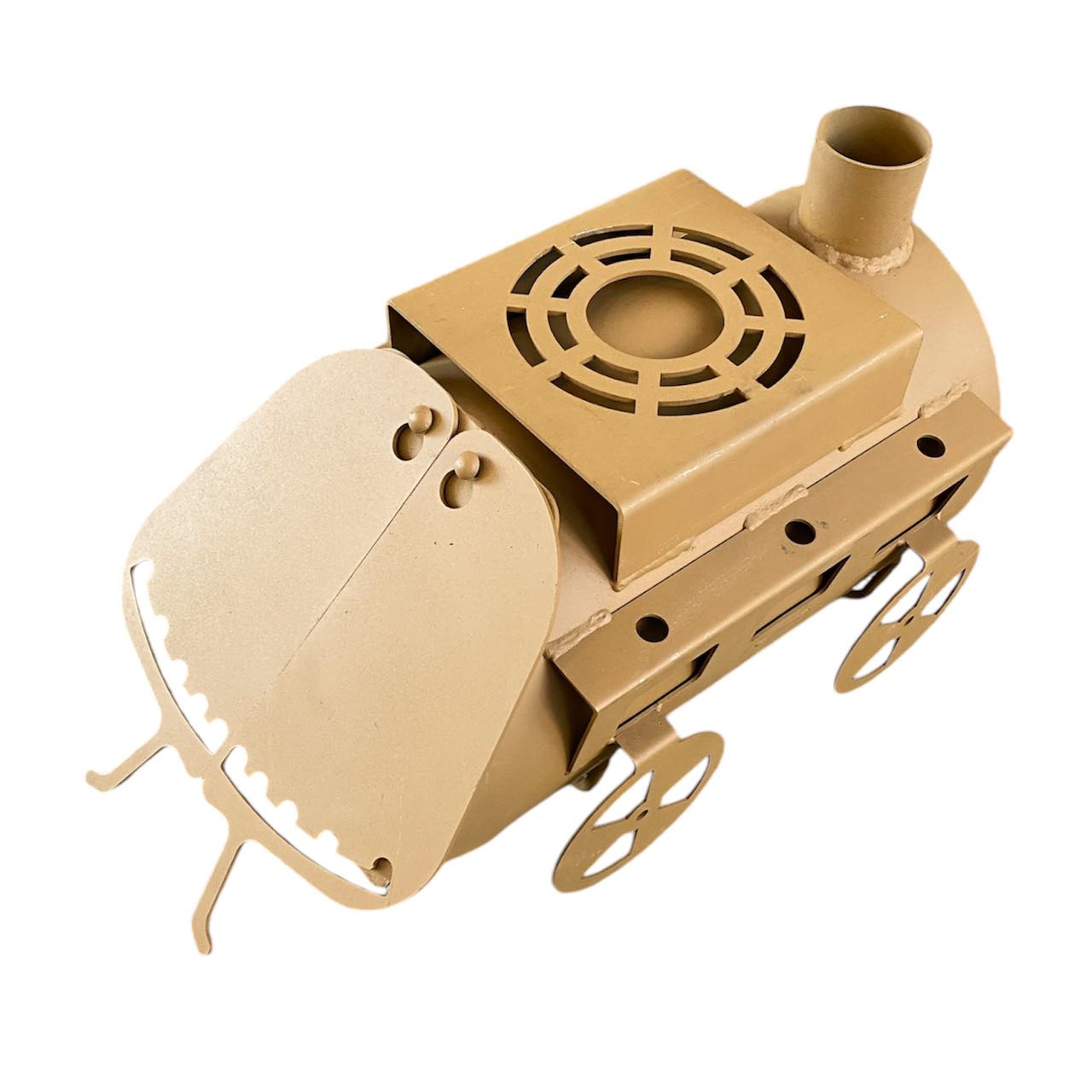 J5Y 未使用品 鈴木工業 薪ストーブ D-51型 スズキ 廃材ストーブ 薪ストーブ-D-51ロクマル（サンドベージュ） - 鈴木工業株式会社 - 縦