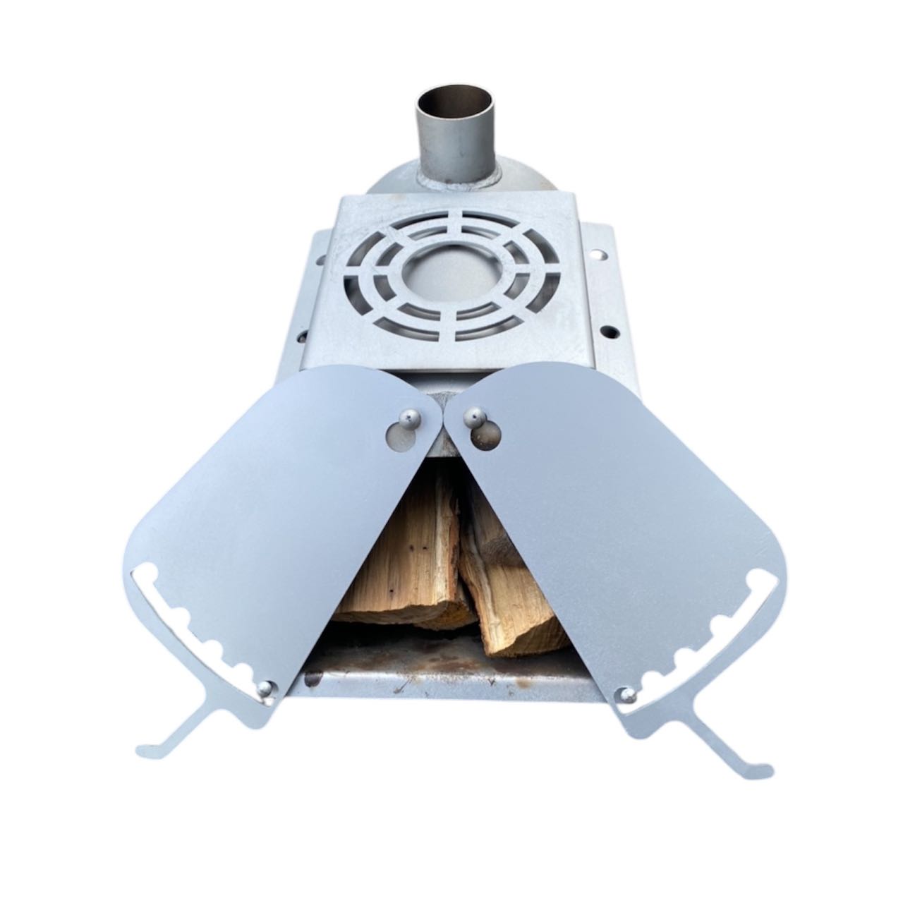 J5Y 未使用品 鈴木工業 薪ストーブ D-51型 スズキ 廃材ストーブ 薪ストーブ-D-51ロクマル（サンドベージュ） - 鈴木工業株式会社 - 縦